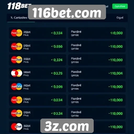 Opções de pagamento disponíveis em 116bet